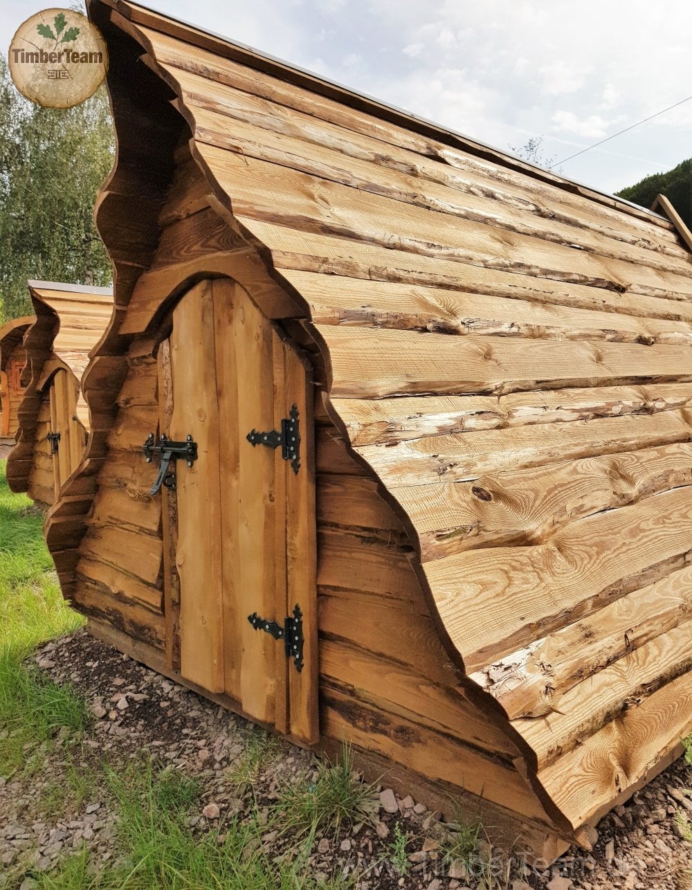 TimberTeam glamping cabin made from natural timber