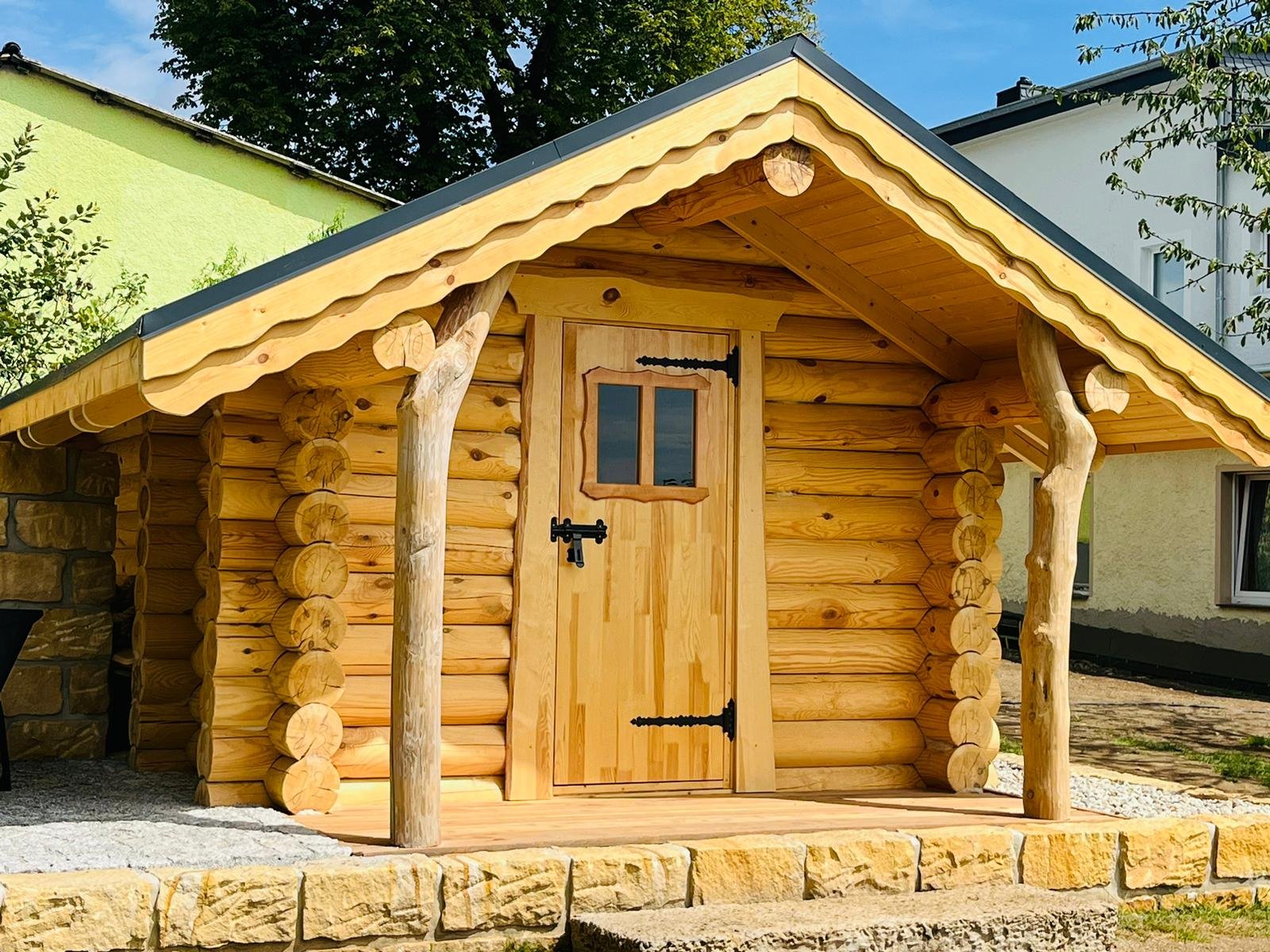 TimberTeam Finnish log sauna built from round timber