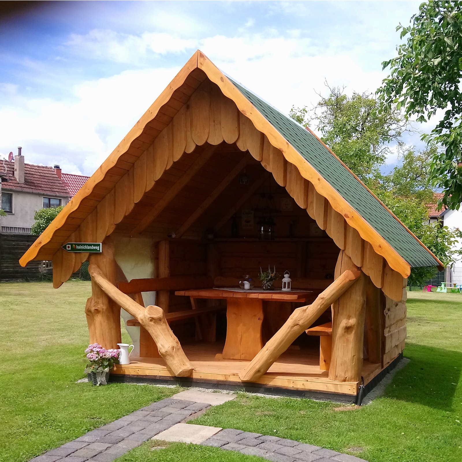TimberTeam solid timber garden pavilion 3 x 3 m